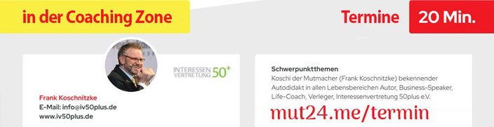 20 Minuten Coachings + Termine via mut24.me/termin