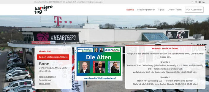 Datum, Zeit und Ort für den Karrieretag in Dresden