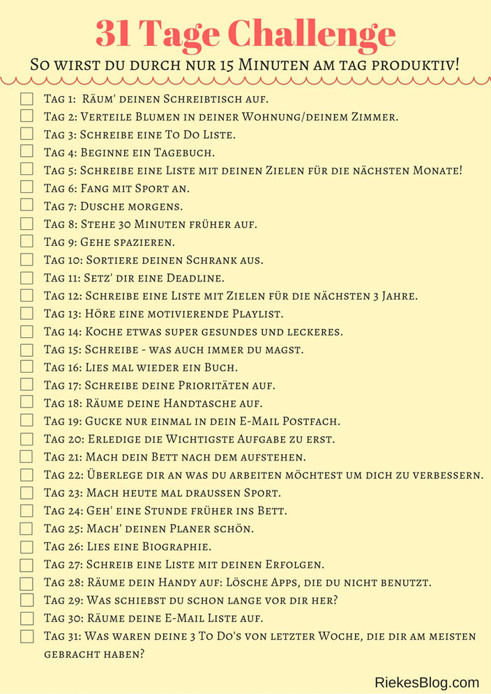 31 Tage Challenge