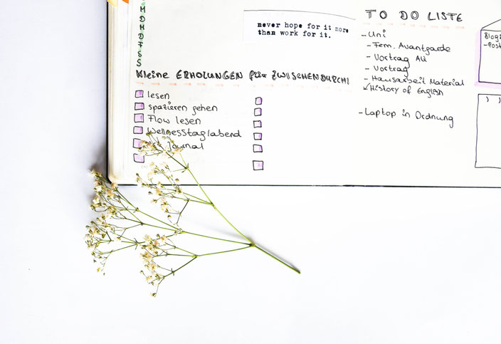 BulletJournal mit Achtsamkeit