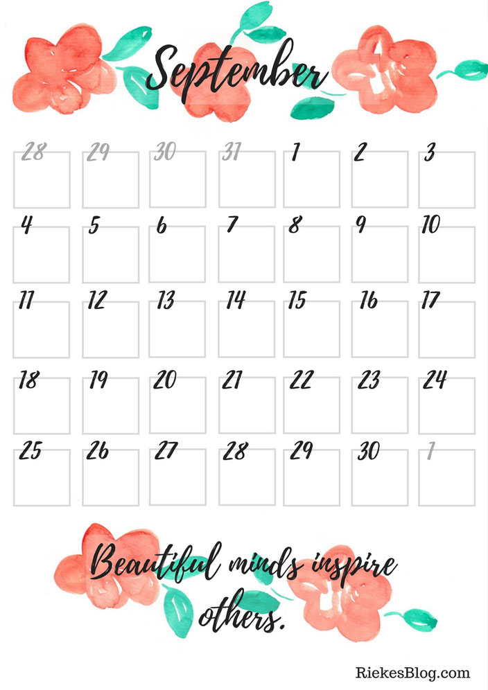 Monatsplan September