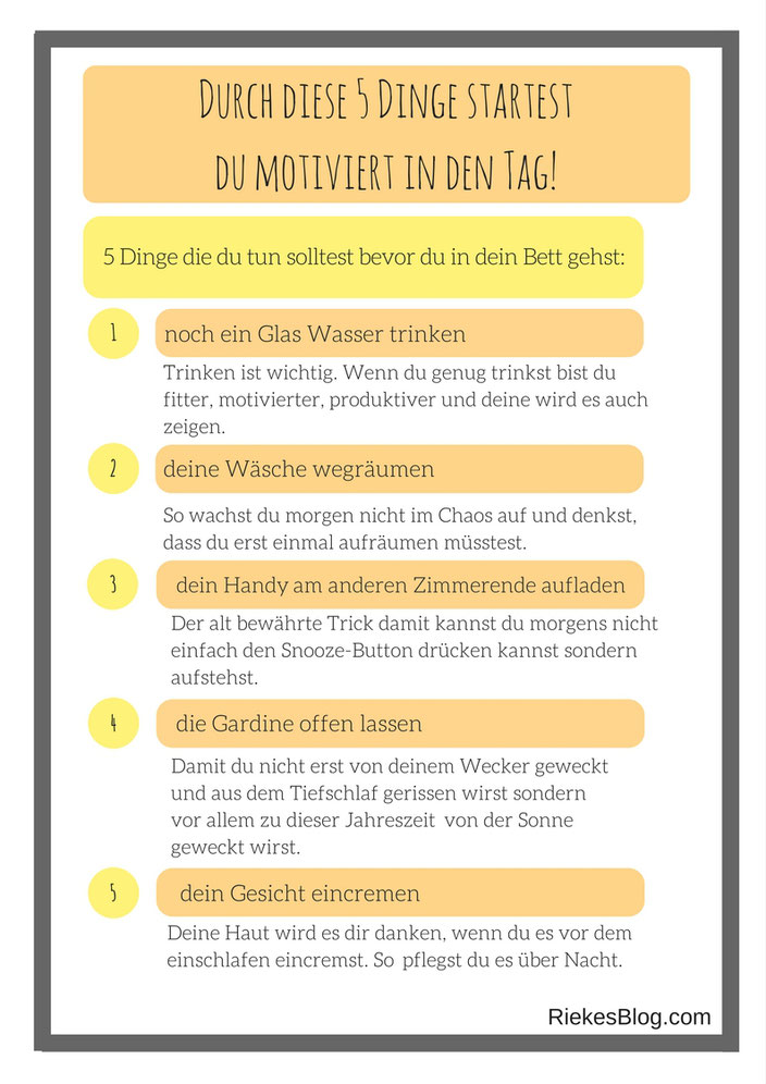 Diese 5 Dinge solltest du tun bevor du ins Bett gehst