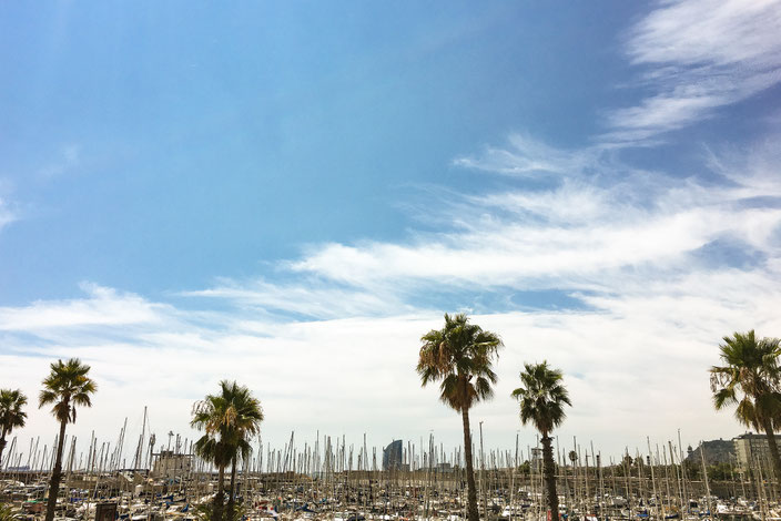 Schiffe am Hafen von Barcelona RiekesBlog.com