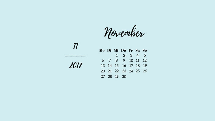 November Wallpaper pastellblau