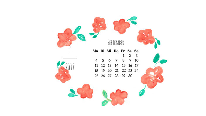 September Wallpaper Blumenkranz