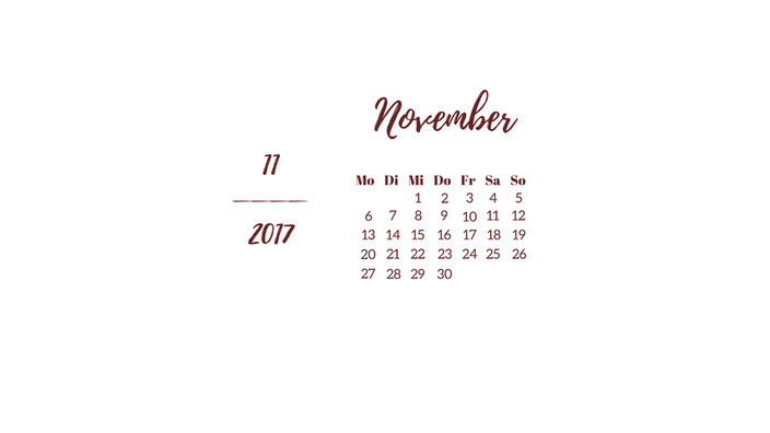 November Wallpaper weiß
