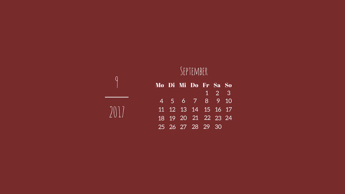 September Wallpaper dunkelrot