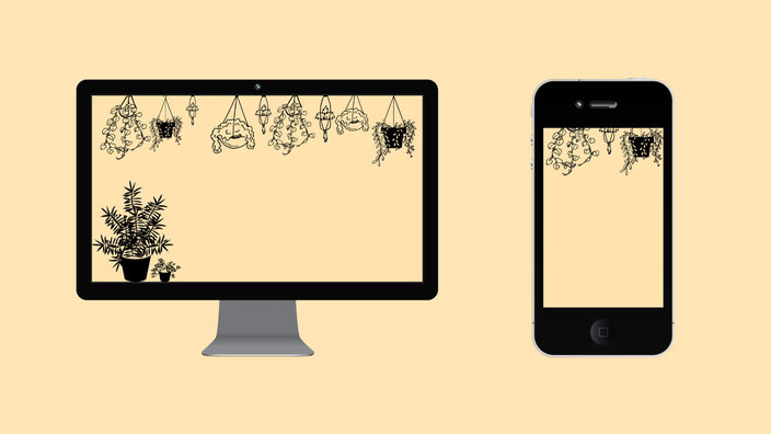 Urban Jungle Wallpaper Desktop und Handy Design 1