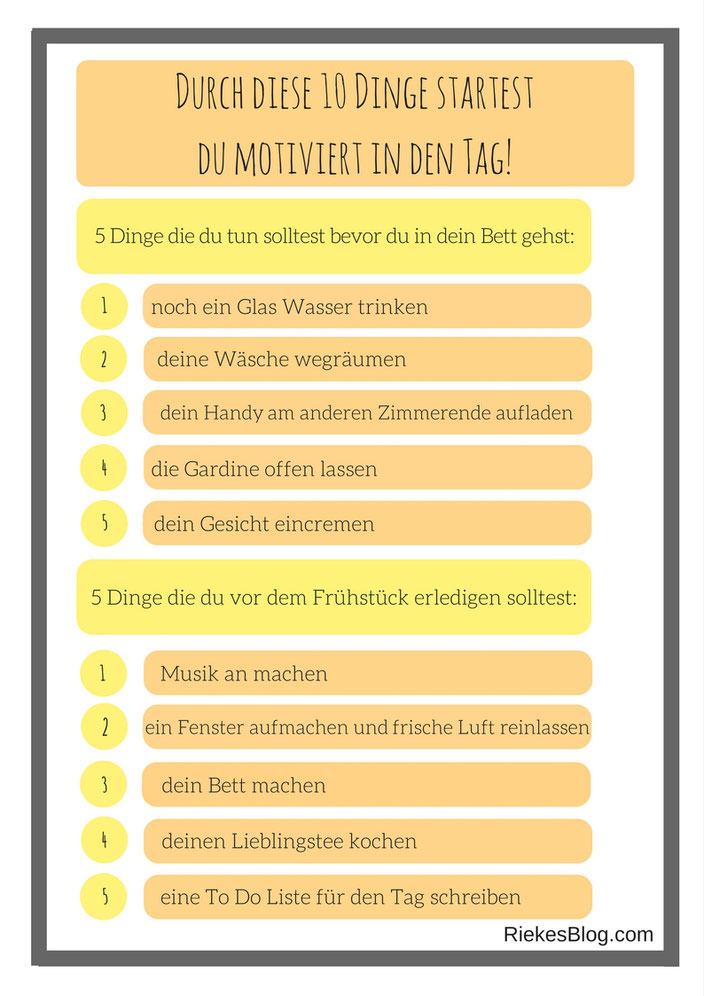 Durch diese 10 Dinge startest du motiviert in den Tag