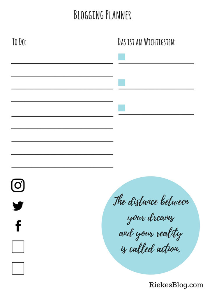Blogging Planner Part 1 | To Do Liste