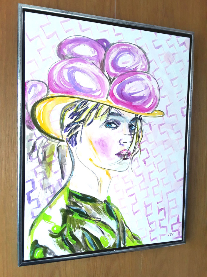 Blackforestgirl/Schwarzwald/Schwarzwaldmädel/Schwarzwaldbilder/Bollenhut/Trachtenmädchen/Acrylmalerei/romantische Malerei/Heimat/heileWelt/Träumerei