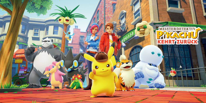 Titelbild zu Meisterdetektiv Pikachu kehrt zurück von Creatures Inc. und GAME FREAK für Nintendo Switch