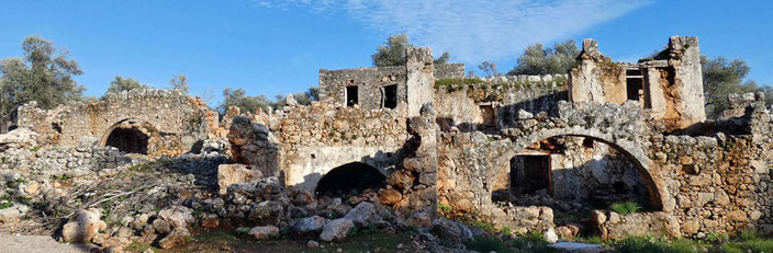 Verfallene Häuser, Aradena, Ruinen