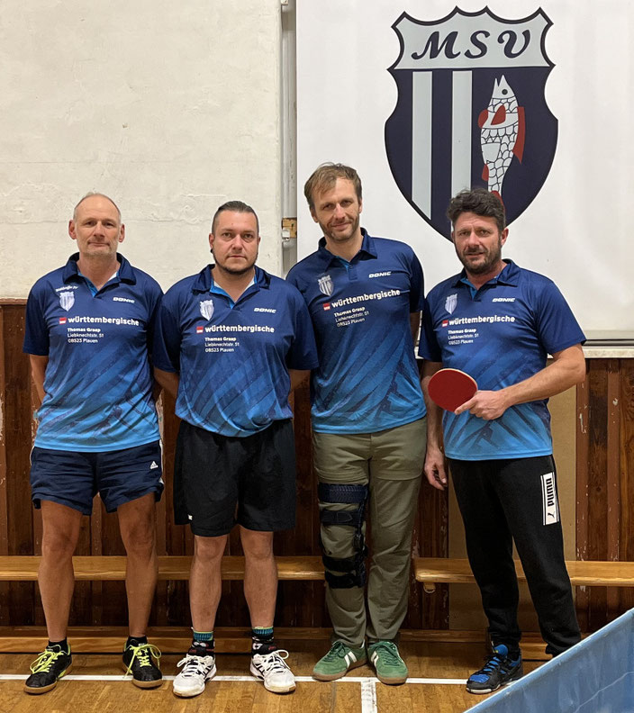 MSV 2 (v.l.): Volker Wunder, Mario Böttger (C), Christoph Kuhl und Marcel Ring (Bild: jk)