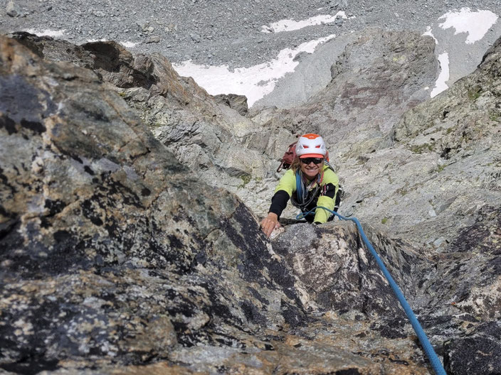  Granit klettern, Bergtour, Pointe des Cinéastes, Südgrat, Refuge du Glacier Blanc, Frankreich, Überschreitung, traverse, Gratklettern, Gratkletterei, Dauphiné, écrins, 