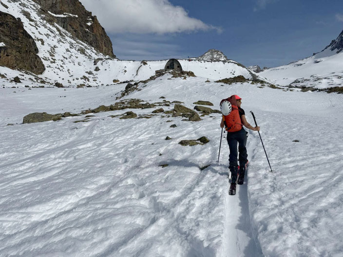Skihochtour, Gran Paradiso, Aosta, Valle d'Aosta, Viertausender, Rifugio Vittorio Emanuele II Nuovo