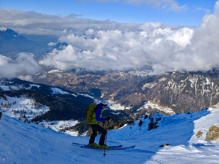 Skitour, Bex, Les Plans-sur-Bex, Col des Pauvres, Waadt, Vaud, Pointe des Savolaires