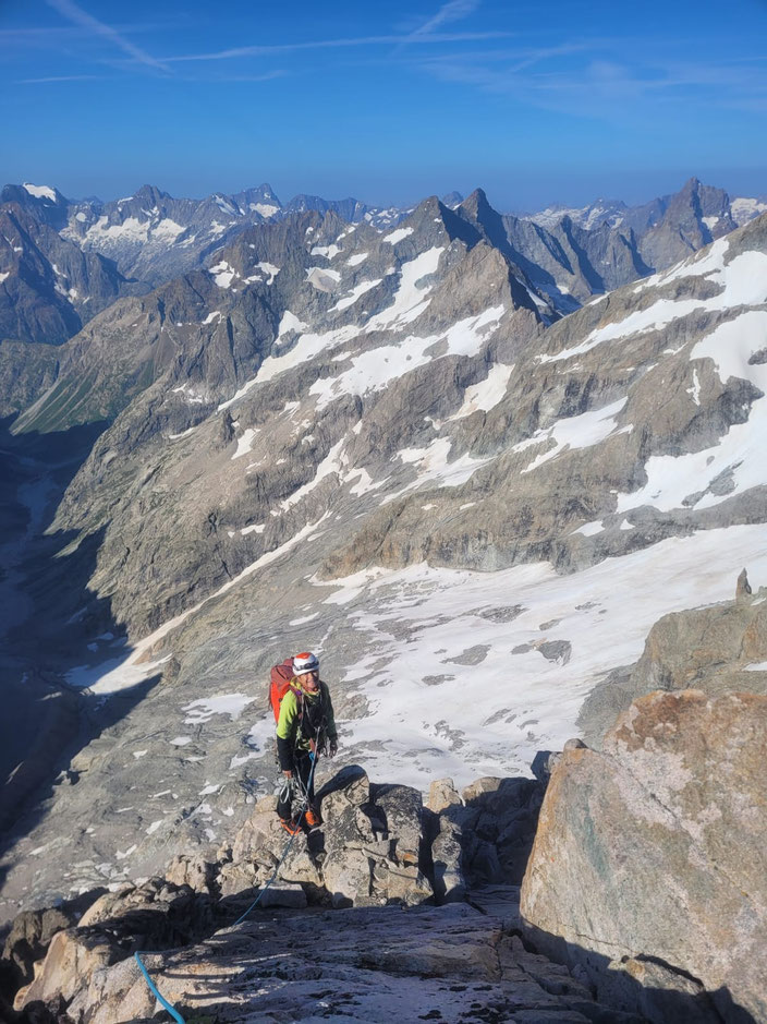 Grand Pic de la Meije, Traversée de la Meije, Téléphérique des Glaciers de la Meije (Gare de Peyrou d' Amont), Refuge du Promontoire, les Enfetchores, Mejie, Überschreitung Barre des écrin, écrinmassiv, La Grave