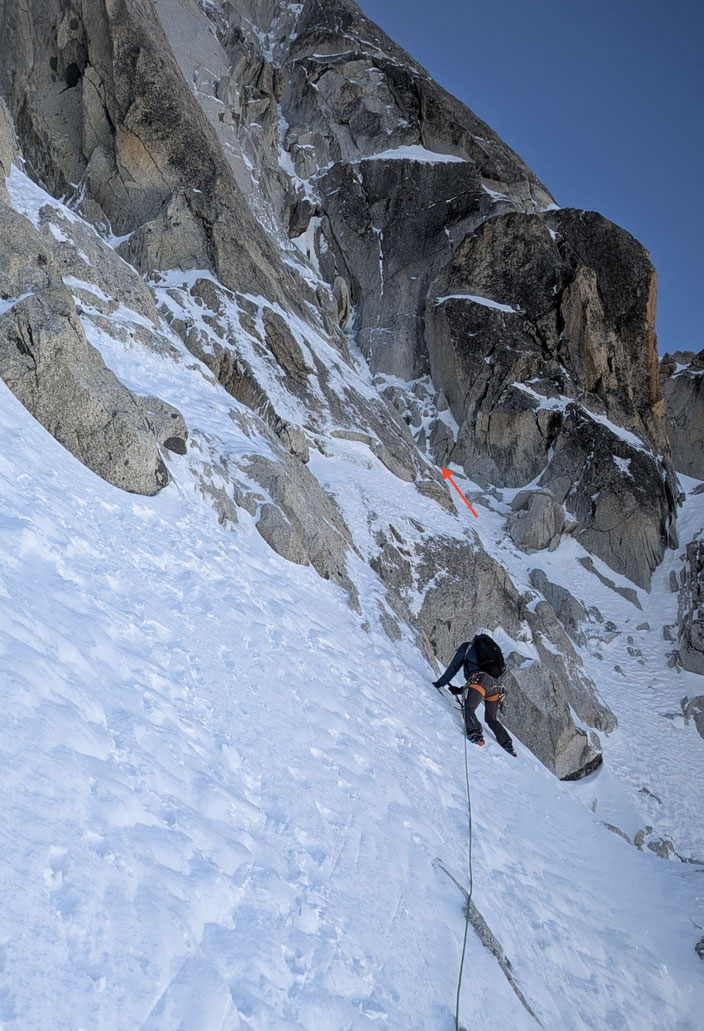 Chamonix, le Tour, Aiguille du Chardonnet, Goulotte Escarra, Escarra Gully, Nordwand, North face, REFUGE ALBERT 1ER
