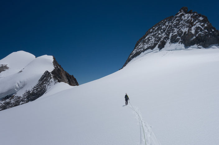 Hochtour, Lötschentaler Breithorn, Blanchetgrat, Baltschiederklause, Zustieg, Arete Blanchet, Wallis, Gratkletterei, Granit, Ausserberg