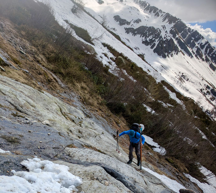 Chamonix, le Tour, Aiguille du Chardonnet, Goulotte Escarra, Escarra Gully, Nordwand, North face, REFUGE ALBERT 1ER