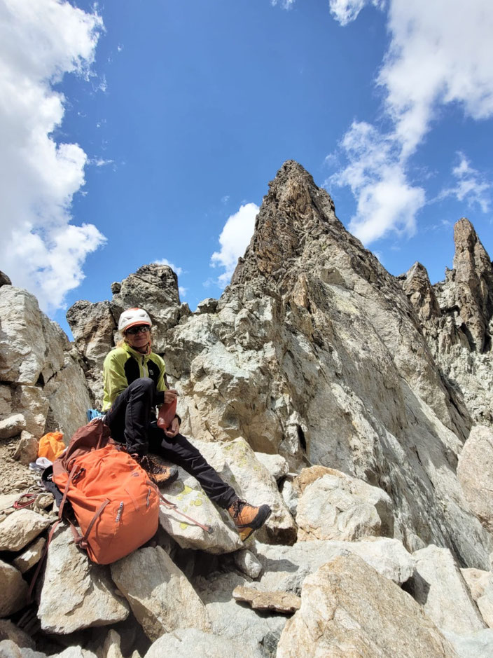  Granit klettern, Bergtour, Pointe des Cinéastes, Südgrat, Refuge du Glacier Blanc, Frankreich, Überschreitung, traverse, Gratklettern, Gratkletterei, Dauphiné, écrins, 