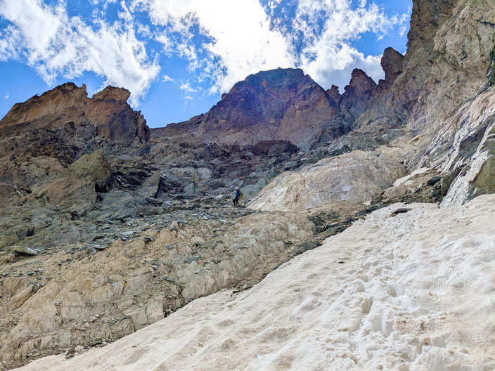  Granit klettern, Bergtour, Pointe des Cinéastes, Südgrat, Refuge du Glacier Blanc, Frankreich, Überschreitung, traverse, Gratklettern, Gratkletterei, Dauphiné, écrins, 