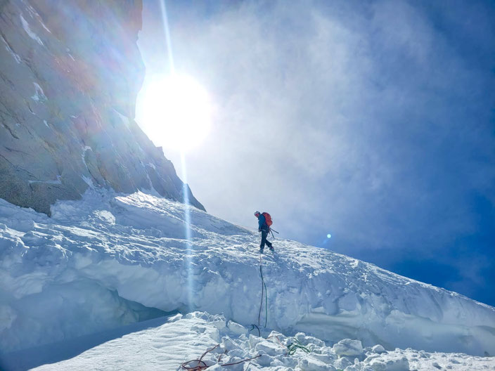 Chamonix, le Tour, Aiguille du Chardonnet, Goulotte Escarra, Escarra Gully, Nordwand, North face, REFUGE ALBERT 1ER