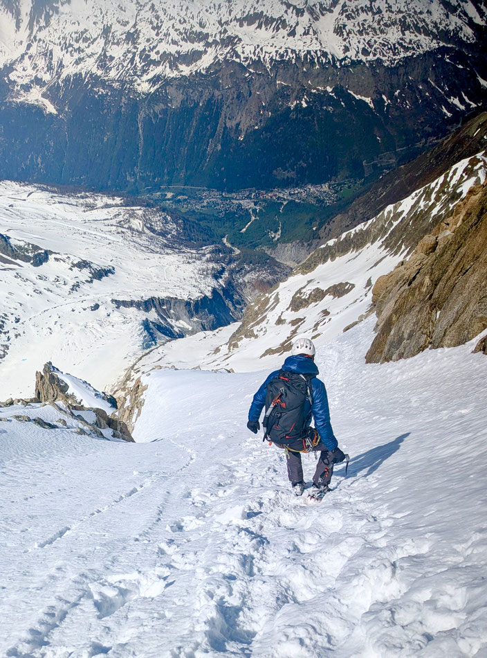 Chamonix, le Tour, Aiguille du Chardonnet, Goulotte Escarra, Escarra Gully, Nordwand, North face, REFUGE ALBERT 1ER