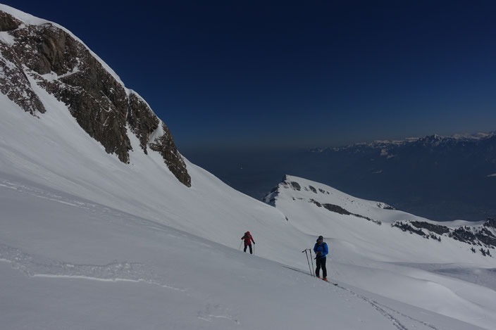 Skitour, Schweiz, Alvier, Rheintal, Südaufstieg, Südgrat