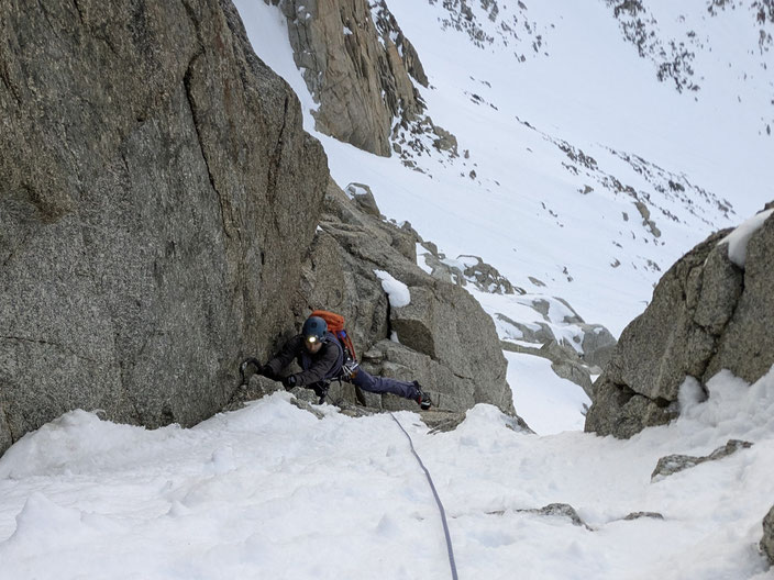 Hochtouren, Mont Blanc, Chamonix, Les Droites, Normalweg, Ostpfeiler, Couvercle, Mer de Glace Montenvers, Südwestcouloir