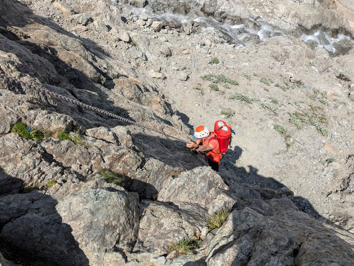 Grand Pic de la Meije, Traversée de la Meije, Téléphérique des Glaciers de la Meije (Gare de Peyrou d' Amont), Refuge du Promontoire, les Enfetchores, Mejie, Überschreitung Barre des écrin, écrinmassiv, La Grave