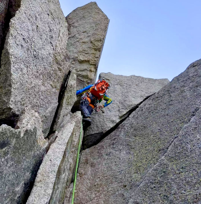 Frendopfeiler, Frendo spur, Chamonix, Aiguille du Midi, Nordwand, North face, Plan d l'aiguilles, Lac Bleu