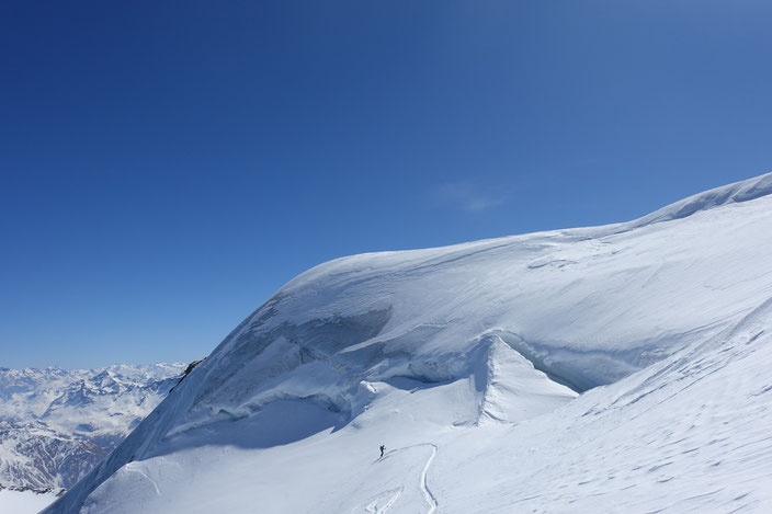 Skitour, Skihochtour, Piz Palü, Engadin, Spalten, Bernina, Schweiz, Diavolezza, ÖV, ÖV-Skitour