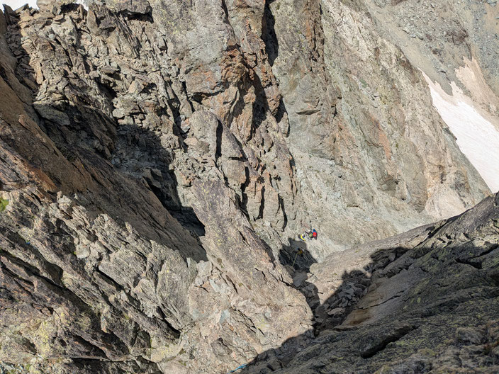  Granit klettern, Bergtour, Pointe des Cinéastes, Südgrat, Refuge du Glacier Blanc, Frankreich, Überschreitung, traverse, Gratklettern, Gratkletterei, Dauphiné, écrins, 