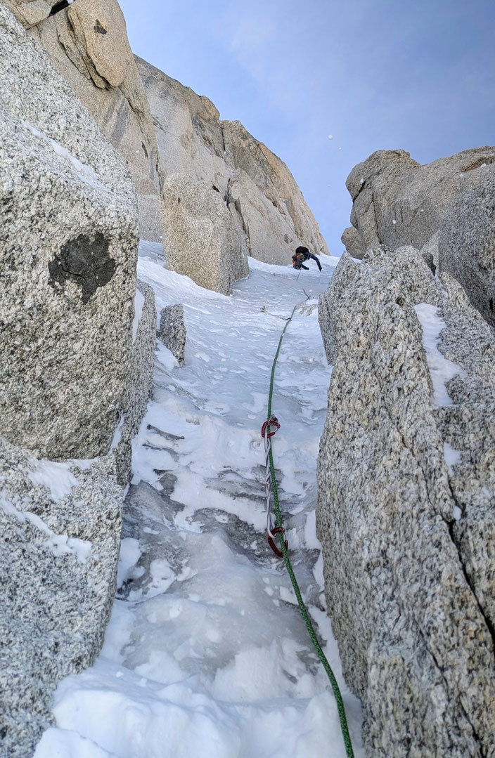 Chamonix, le Tour, Aiguille du Chardonnet, Goulotte Escarra, Escarra Gully, Nordwand, North face, REFUGE ALBERT 1ER