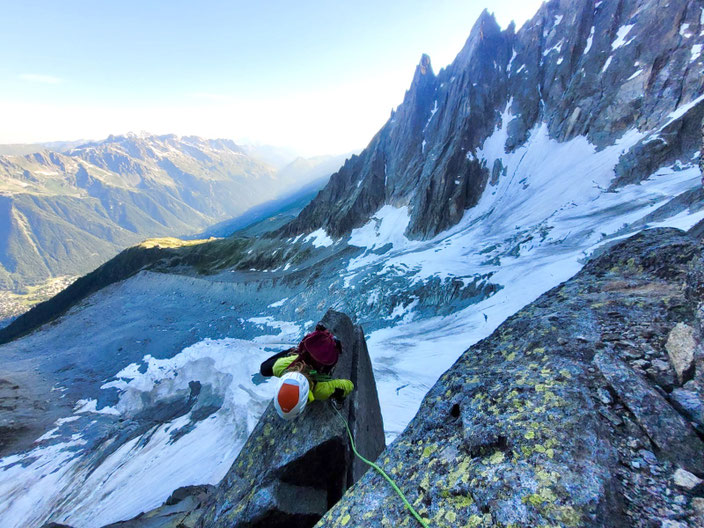 Frendopfeiler, Frendo spur, Chamonix, Aiguille du Midi, Nordwand, North face, Plan d l'aiguilles, Lac Bleu