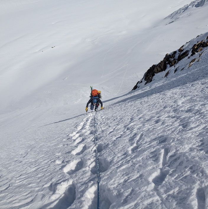 Aletschhorn, Haslerrippe, Biwak, Winterbiwak, Nordwand, North face