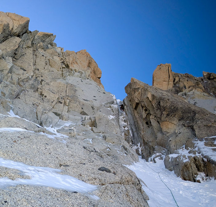 Chamonix, le Tour, Aiguille du Chardonnet, Goulotte Escarra, Escarra Gully, Nordwand, North face, REFUGE ALBERT 1ER