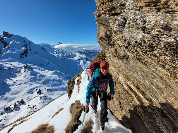 Skitour, Bex, Les Plans-sur-Bex, Col des Pauvres, Waadt, Vaud, Pointe des Savolaires