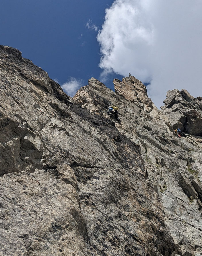  Granit klettern, Bergtour, Pointe des Cinéastes, Südgrat, Refuge du Glacier Blanc, Frankreich, Überschreitung, traverse, Gratklettern, Gratkletterei, Dauphiné, écrins, 