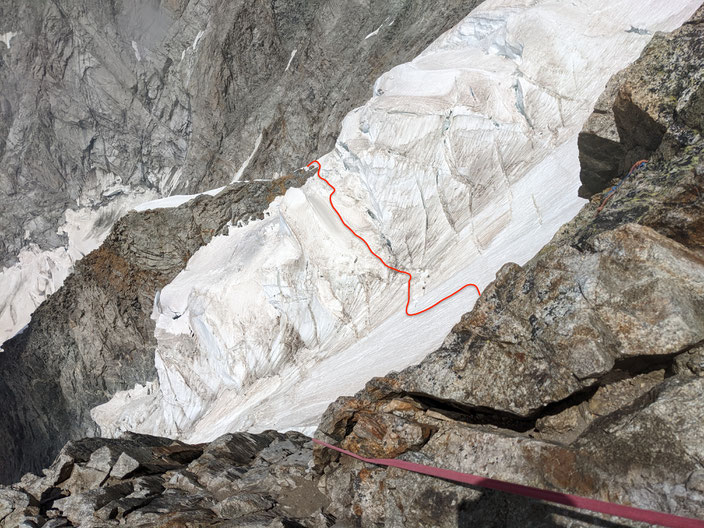 Torinohütte, Refugio Torino, Rochefortgrat, Entrèves, Aiguille du Rochefort, Dome du Rochefort, Pointe Young, Pointe Marguerite, Pointe Hélène, Pointe Croz, Pointe Walker, Pointe Whymper, Grandes Jorasses, Überschreitung, Bivacco Ettore Canzio, Rif