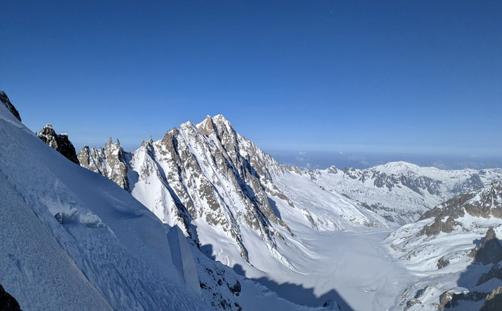 Mont Dolent, Arete du Gallet, Galletgrat, Ostgrat, La Fouly, Skimo, Skibersteigen, Skihochtour, Nordwand, Bivouac du Dolent