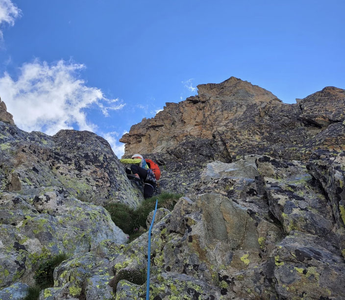  Granit klettern, Bergtour, Pointe des Cinéastes, Südgrat, Refuge du Glacier Blanc, Frankreich, Überschreitung, traverse, Gratklettern, Gratkletterei, Dauphiné, écrins, 