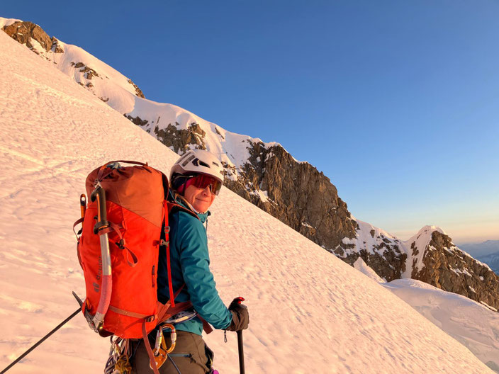 Mont Dolent, Arete du Gallet, Galletgrat, Ostgrat, La Fouly, Skimo, Skibersteigen, Skihochtour, Nordwand, Bivouac du Dolent