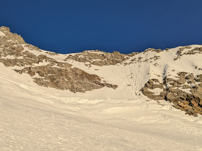 Mont Dolent, Arete du Gallet, Galletgrat, Ostgrat, La Fouly, Skimo, Skibersteigen, Skihochtour, Nordwand, Bivouac du Dolent