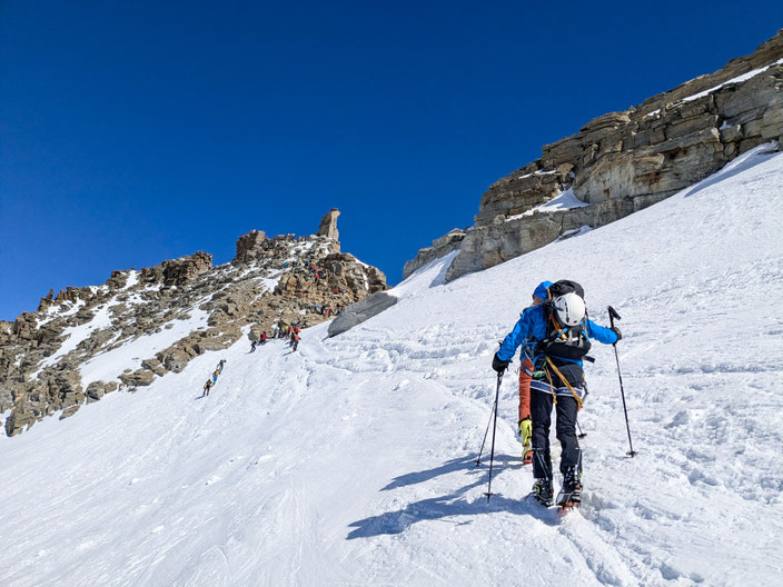 Skihochtour, Gran Paradiso, Aosta, Valle d'Aosta, Viertausender, Rifugio Vittorio Emanuele II Nuovo