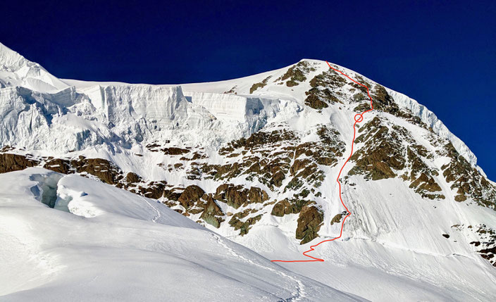 Breithorn Triftjigrat, Hochtouren, Nordwand, Wallis, Bergsteigen, Zermatt, Gandegg