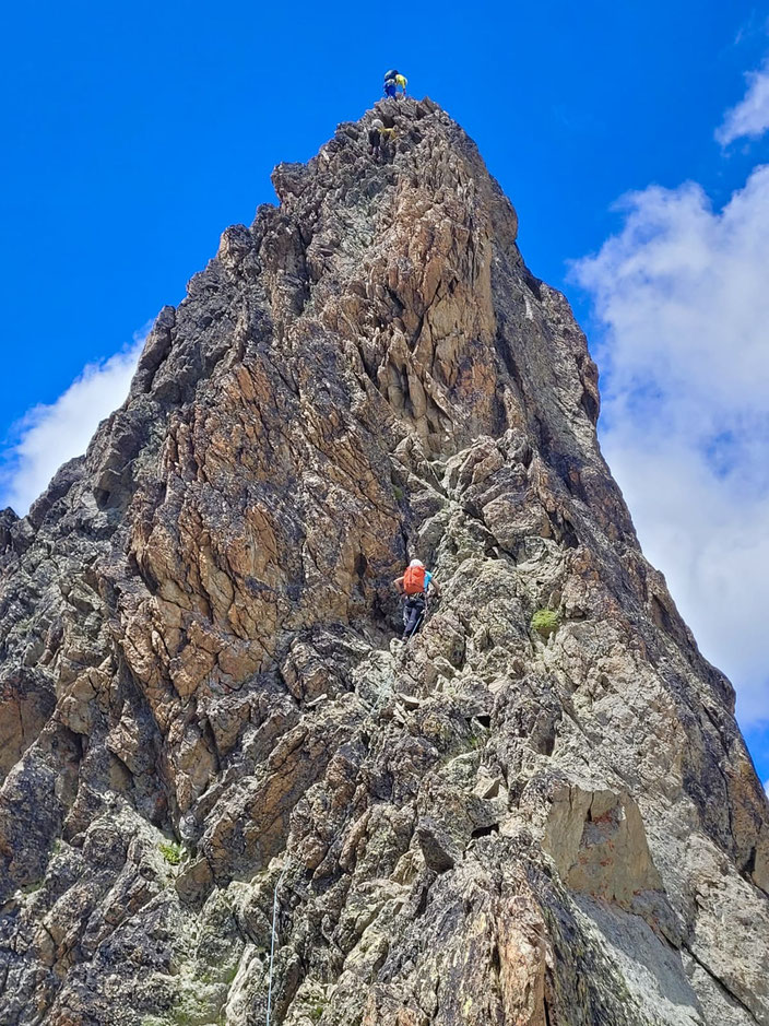  Granit klettern, Bergtour, Pointe des Cinéastes, Südgrat, Refuge du Glacier Blanc, Frankreich, Überschreitung, traverse, Gratklettern, Gratkletterei, Dauphiné, écrins, 