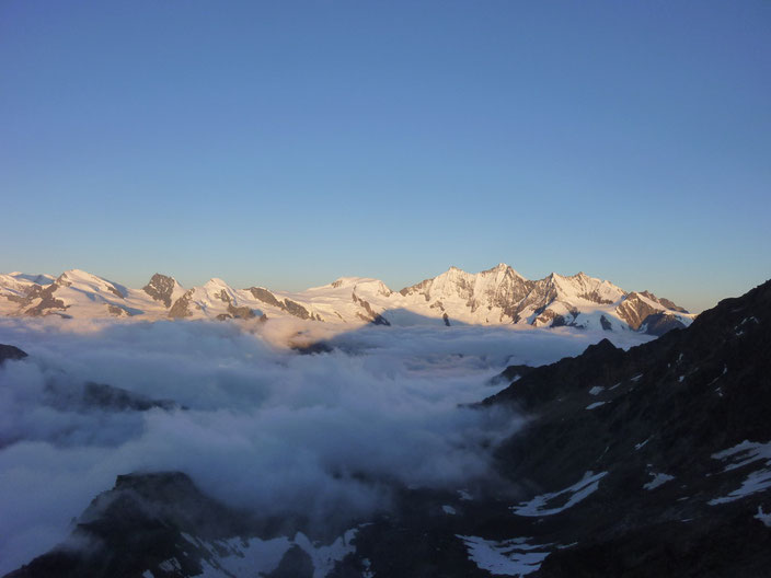 Weissmies, SSE Grat, Süd-Südost Grat, Mischabel